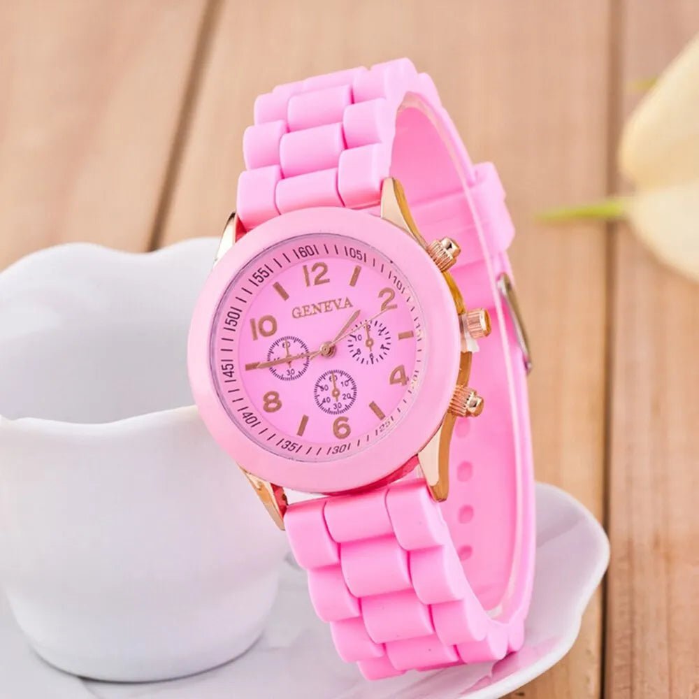 Storazone Pink 2023 Women Watches New Fashion Luxury Brand Women's Watch Silicone Strap Quartz Wrist Watch For Female Relogio Feminino
