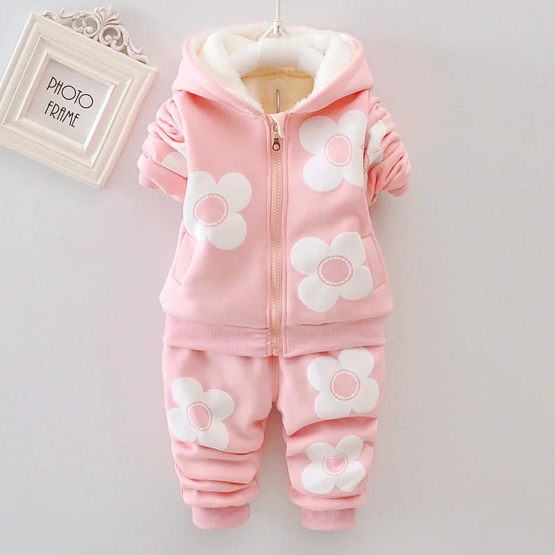 Storazone Pink 4 / 5T(Size 120) Toddler Boys Clothes 2023 Autumn Winter Kids Girls Clothes Hooded+Pant 2pcs Outfit Children Clothing Suit For Boys Clothing Sets