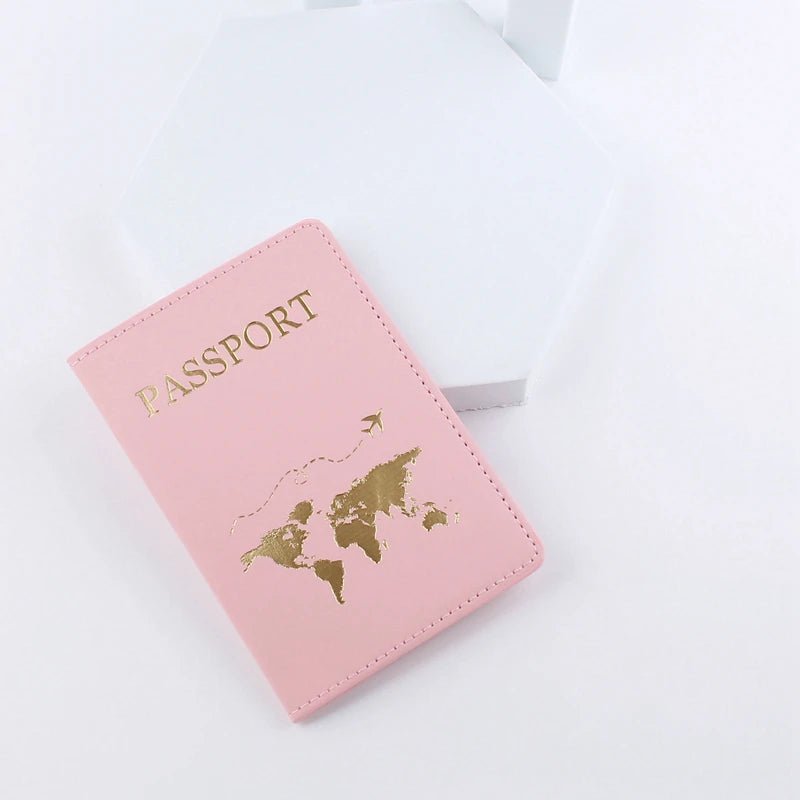 Storazone Pink-C 2023 Lover Couple Passport Cover Hot Stamping Simple Plane Women Men Travel Wedding Passport Covers Holder Fashion Wedding Gift