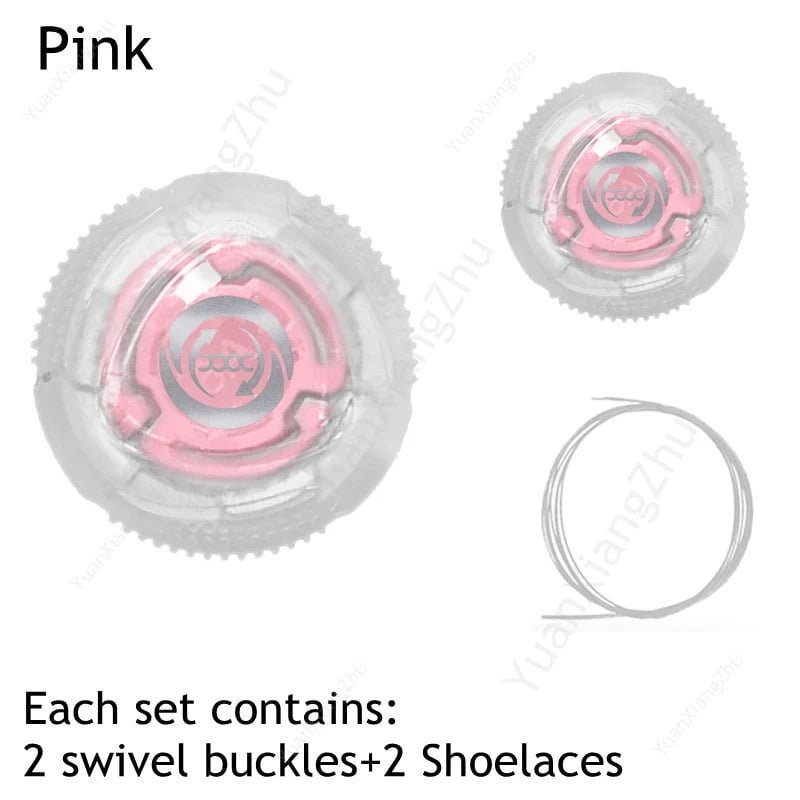 Storazone Pink / CHINA New Automatic Laces Sneakers Swivel Buckle Shoelaces Without ties Adults Kids Lazy No Tie Shoe laces Shoe Accessories 1Pair