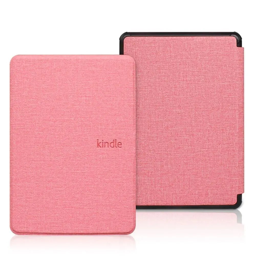 Storazone Pink Fabric Magnetic Smart Case For 6 All-new Kindle (2022 Release) 11th Generation Built-in Light 6 Inch Gen Cover Sleeve Funda