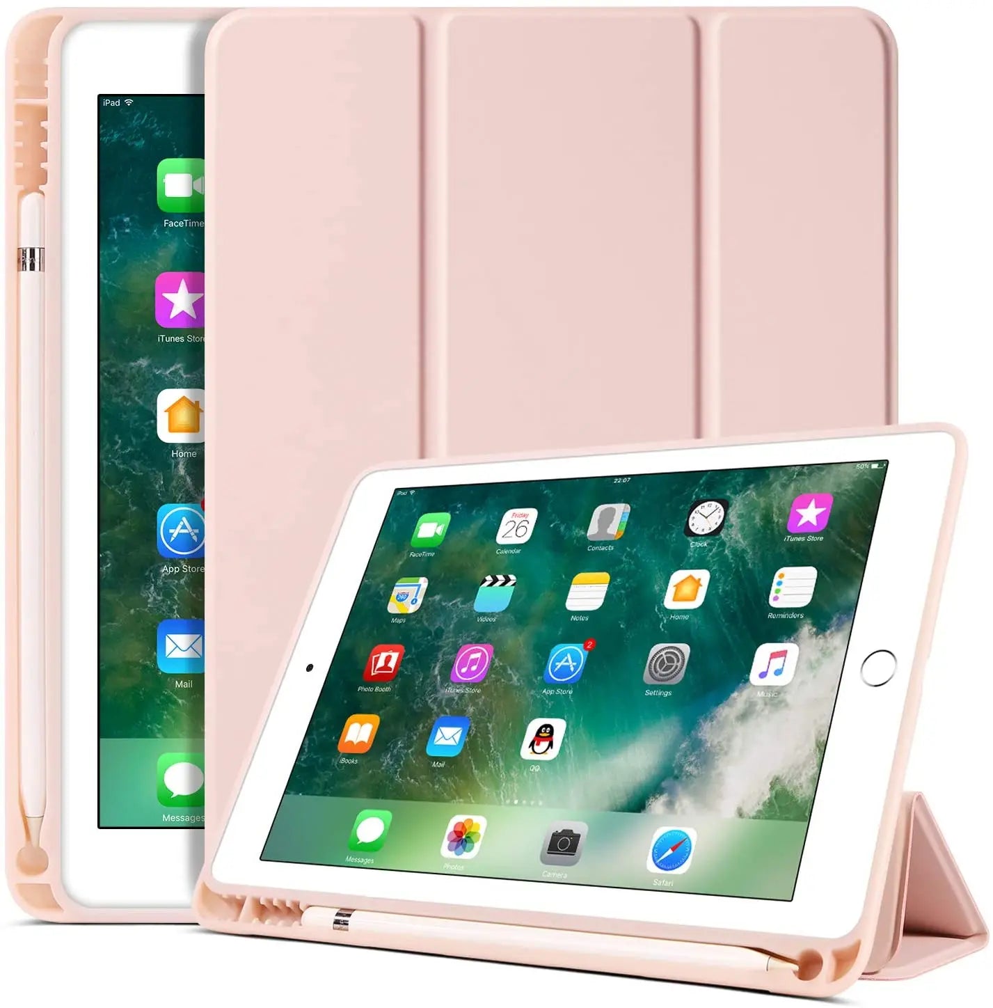 Storazone Pink / iPad 10th 10.9 With Pencil Holder Funda for iPad pro 12.9 11 10.5 10.2 iPad Air 5th 4th 10th Generation 10.9 iPad Air1 2 6th 9.7 2017 2018