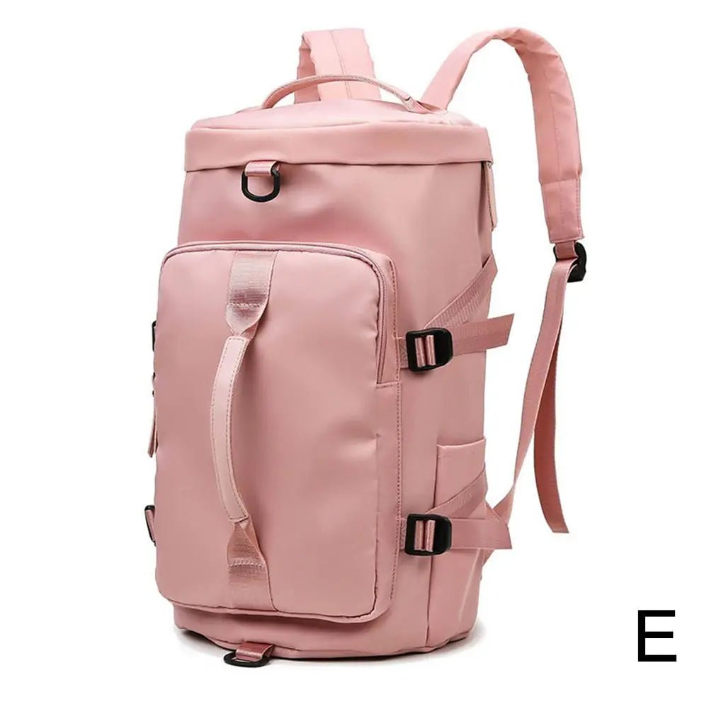 Storazone Pink Large Capacity Storage Bag Travel Bag Tote Carry On Duffel Luggage Waterproof Backpack Handbag Oxford Shoulder Women