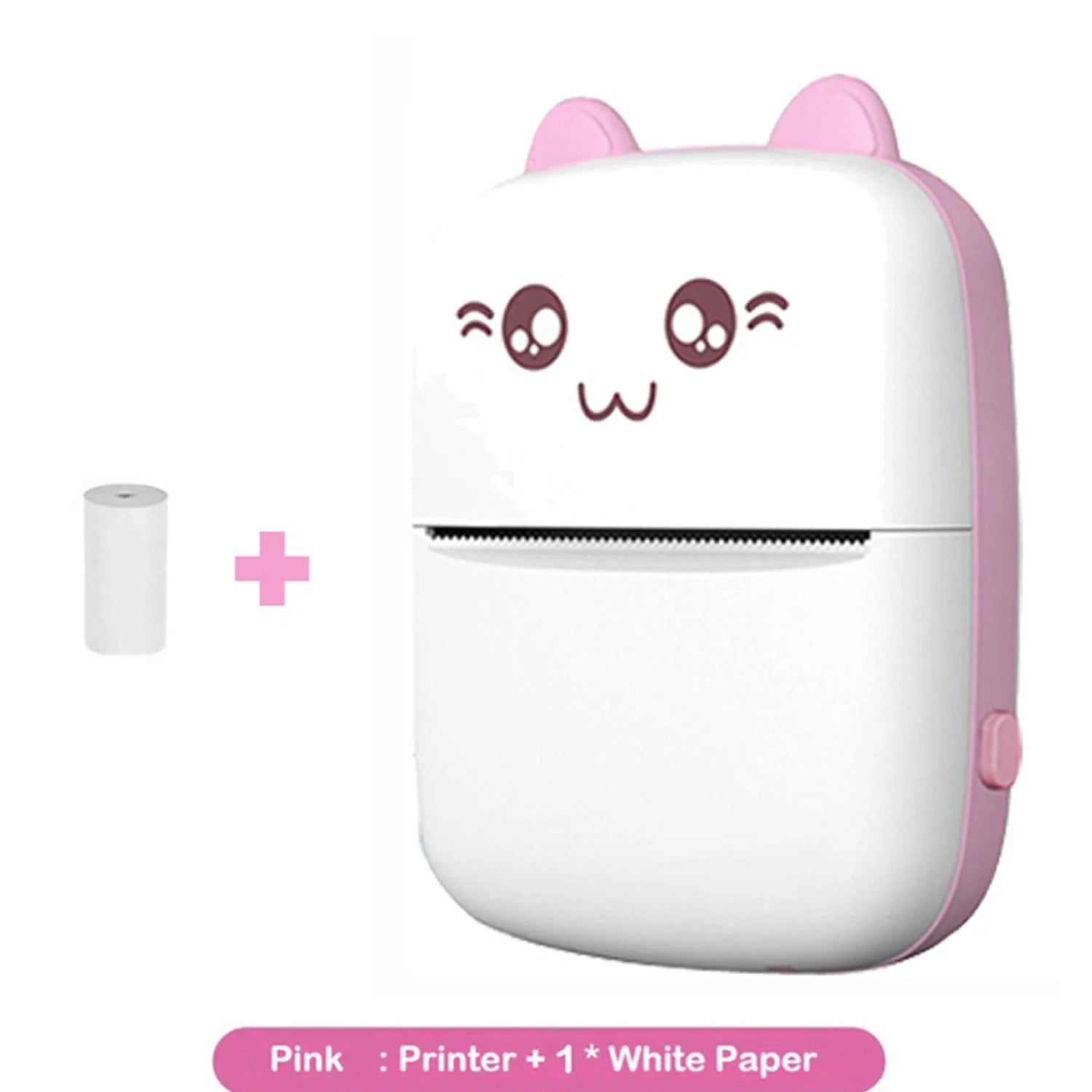 Storazone Pink Mini Printer Mini Pocket Printer, Wireless BT Connection Thermal Printer For Photos Receipts Notes Memo Label Portable Inkless Gift Printer