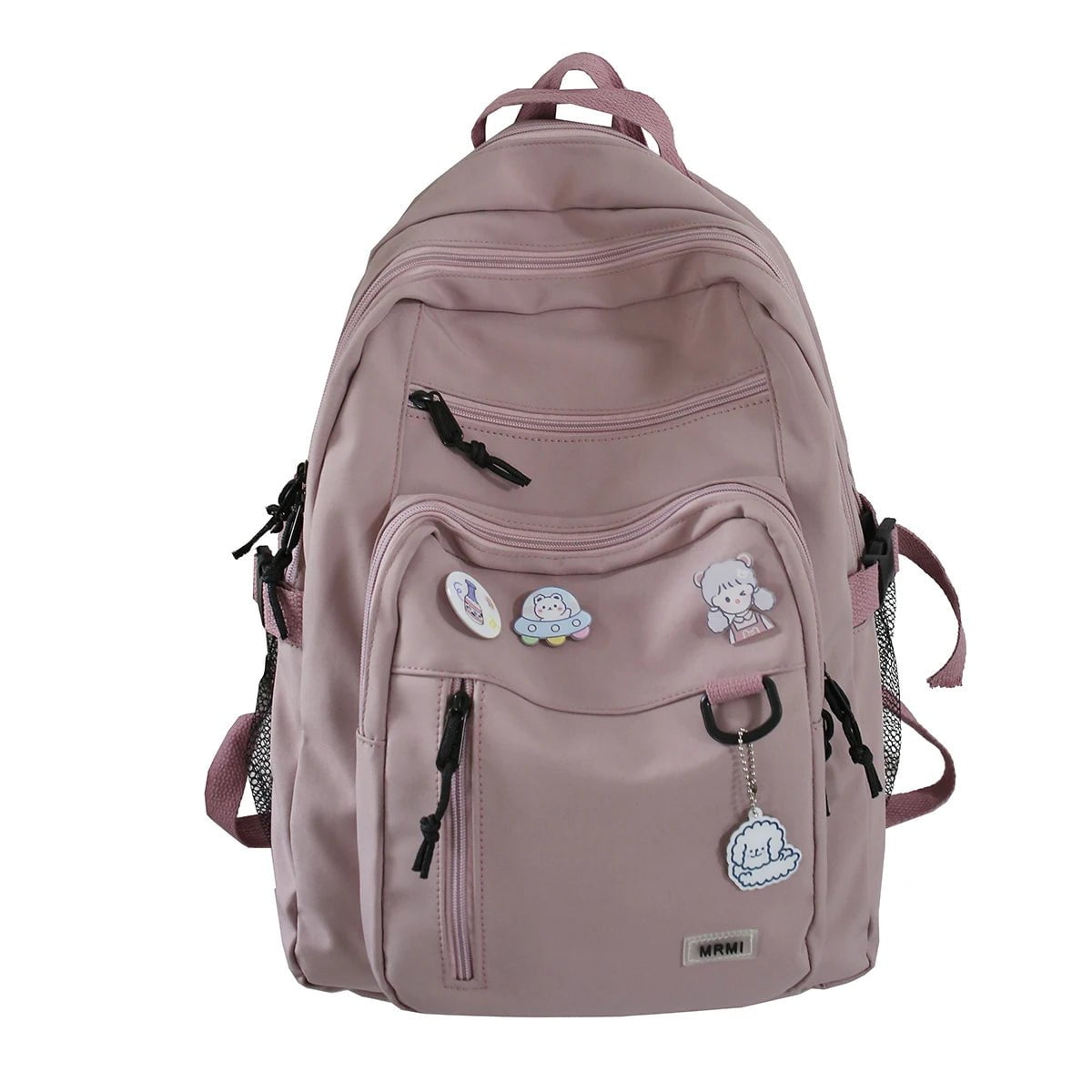 Storazone Pink No bear doll Fashion Big Student Backpack NEW Badge Rucksack Girls School Bag High Capacity Women Backpack Female Cute Leisure Travel Mochila