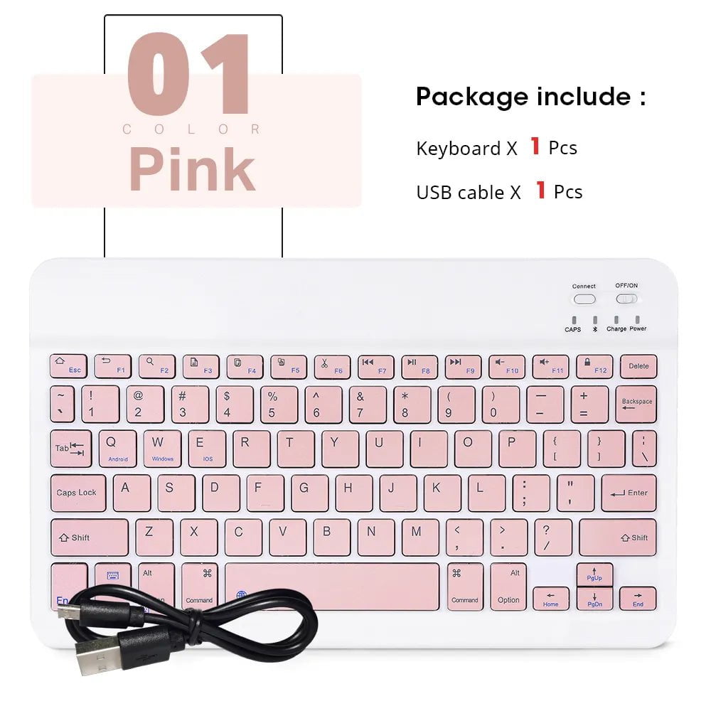 Storazone pink-no mouse Mini Wireless Keyboard Bluetooth Keyboard For ipad Phone Tablet Portable Bluetooth Keyboard and Mouse For Samsung Xiaomi Android