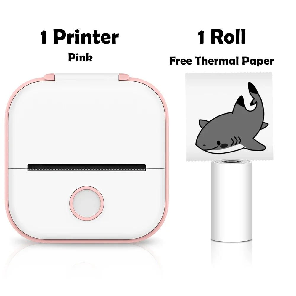 Storazone Pink Printer / CN Phomemo T02 Portable Mini Wireless Thermal Pocket Printer Self-adhesive Stickers Use for DIY,Journal Sticker impresora portátil