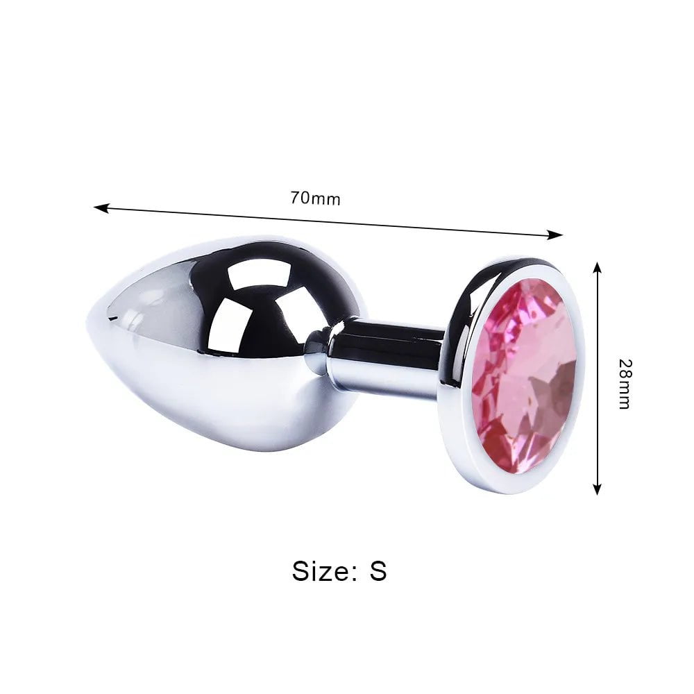 Storazone Pink / S - 28mm Sex Vibrator Metal Anal Toys For Women Adult Sex Products For S Men Butt Plug Stainles Steel Anal Plug Sex Toys Anal DildoToys