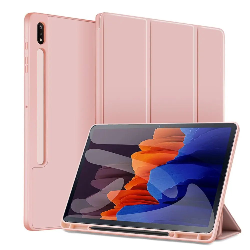 Storazone Pink / Tab S9 FE 11 Capa Para Case For Samsung Galaxy Tab S8 S7 S9 11 Inch Funda Galaxy Tab S7 Plus FE S8 S9 FE Plus 12.4 With Pen Tray Smart Cover