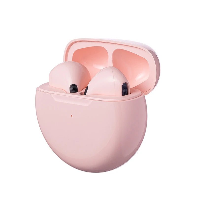 Storazone Pink TWS Pro6 Bluetooth Earbuds Wireless Headphones Stereo HiFi Earphones Sports Headset with Mic for Android ios Smatphones