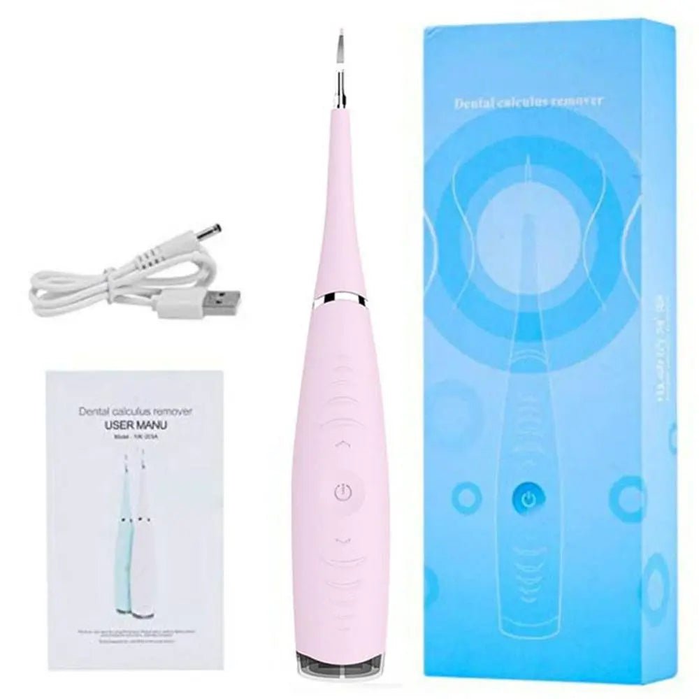 Storazone Pink with box pack Portable Electric Sonic Dental Teeth Scaler Tooth Calculus Stains Tartar Remover Tooth Cleaner Teeth Whitening Tool Dropship