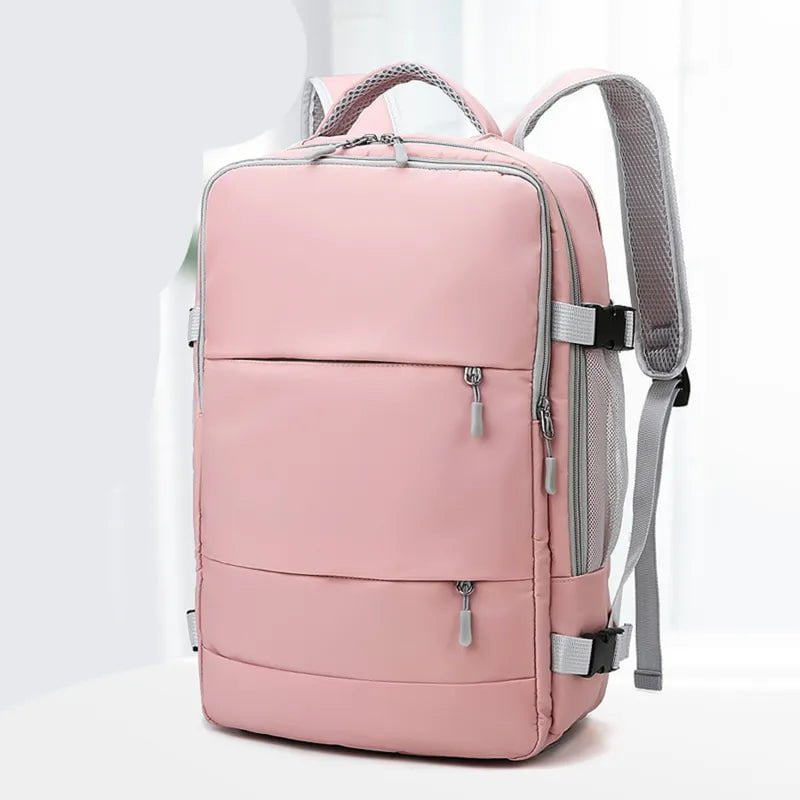 Storazone Pink Women's Backpack Fashion Large Capacity Lightweight Backpacks Girls Students Portable Korean Version Bags