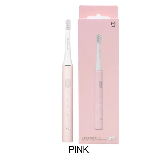 Storazone pink XIAOMI Mijia T100 Sonic Electric Toothbrush Mi Smart Tooth Brush Colorful USB Rechargeable IPX7 Waterproof For Toothbrushes head