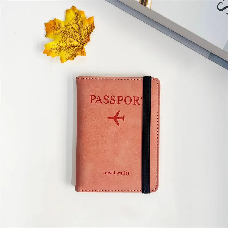 Storazone PinkA Women Men RFID Vintage Business Passport Covers Holder Multi-Function ID Bank Card PU Leather Wallet Case Travel Accessories