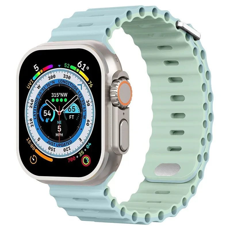 Storazone Pistachio nut / For 38mm 40mm 41mm Silicone strap For Apple watch Ultra/2 49mm Sports breathable soft wrist band For iwatch 9 8 7 6 5 4 SE 45mm 41mm 44mm 42mm 40mm