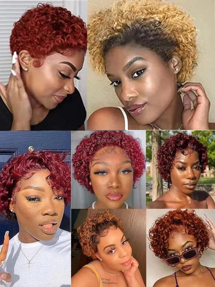 Storazone Pixie Cut Wig Human Hair 13x1 Lace Frontal Wigs Human Hair Short Bob Human Hair Wigs For Black Women Lace Front Human Hair Wig