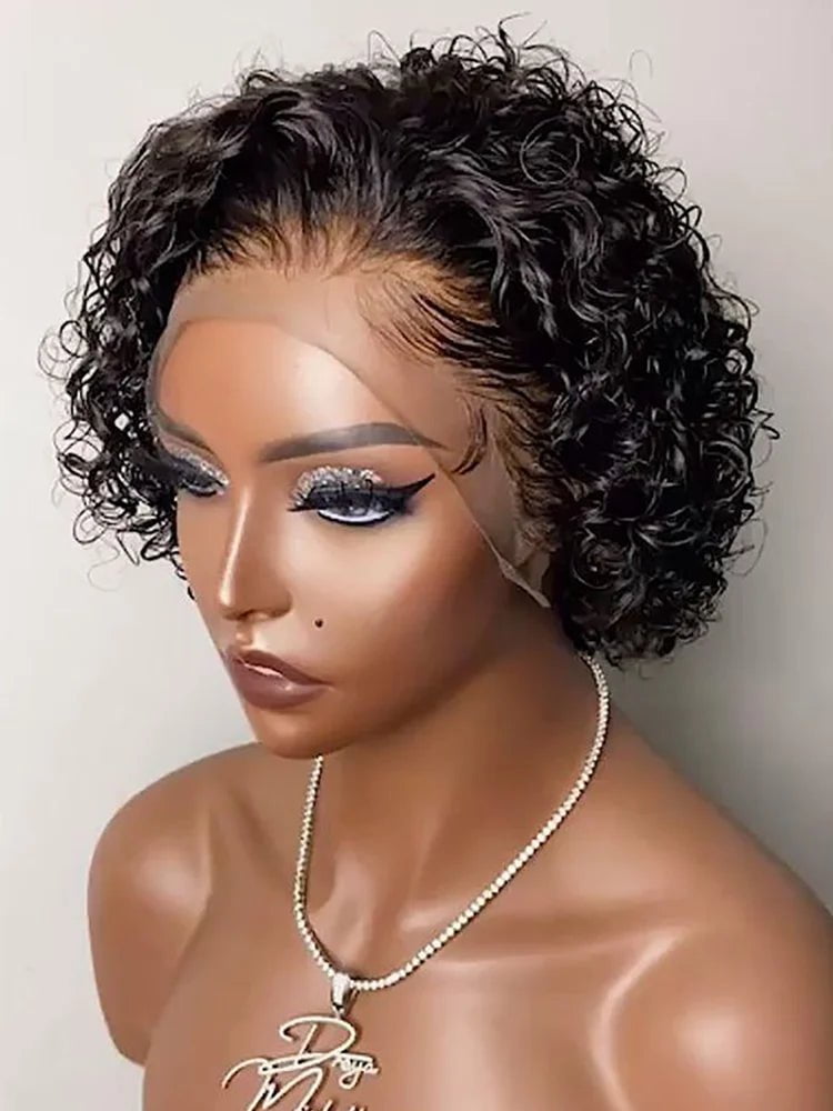 Storazone Pixie Cut Wig Human Hair 13x1 Lace Frontal Wigs Human Hair Short Bob Human Hair Wigs For Black Women Lace Front Human Hair Wig