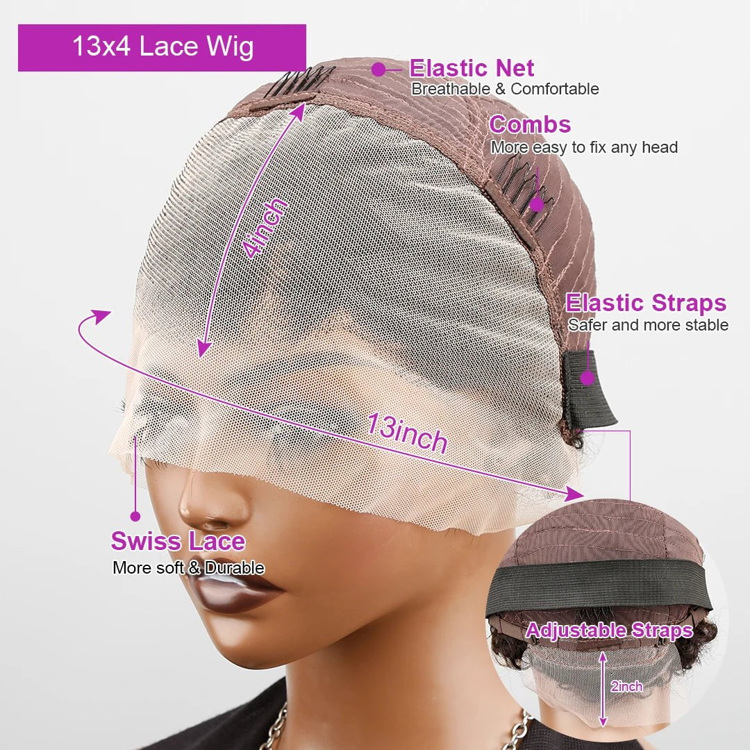 Storazone Pixie Cut Wig Short Bob Curly Human Hair Wig 13X4 Transparent Deep Wave Lace Frontal Wig For Women Cheap Human Hair Wig PrePluck