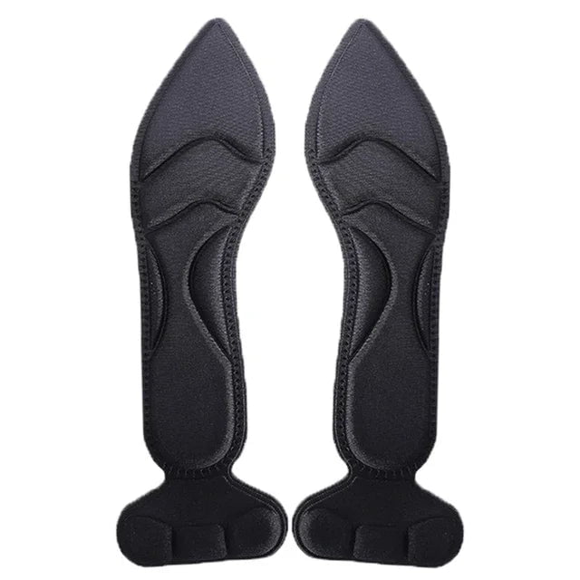 Storazone Pointed-black 7D Soft Memory Foam Insole Pad Inserts Heel Post Back Breathable Anti-slip for Women High Heel Shoe Shoe Arch Support Insoles