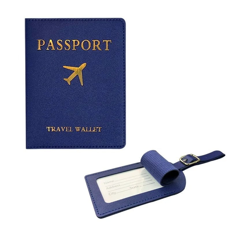 Storazone Portable 1PC PU Leather Luggage Tag Suitcase Identifier Label Baggage Boarding Bag Tag Name ID Address Holder Travel Accessories