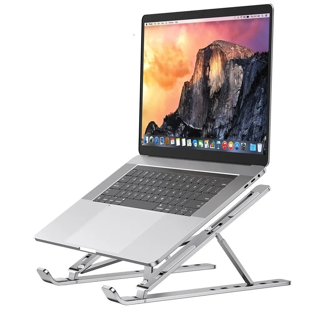 Storazone Portable Laptop Stand Aluminum Notebook Support Computer Bracket Macbook Air Pro Holder Accessories Foldable Lap Top Base For Pc