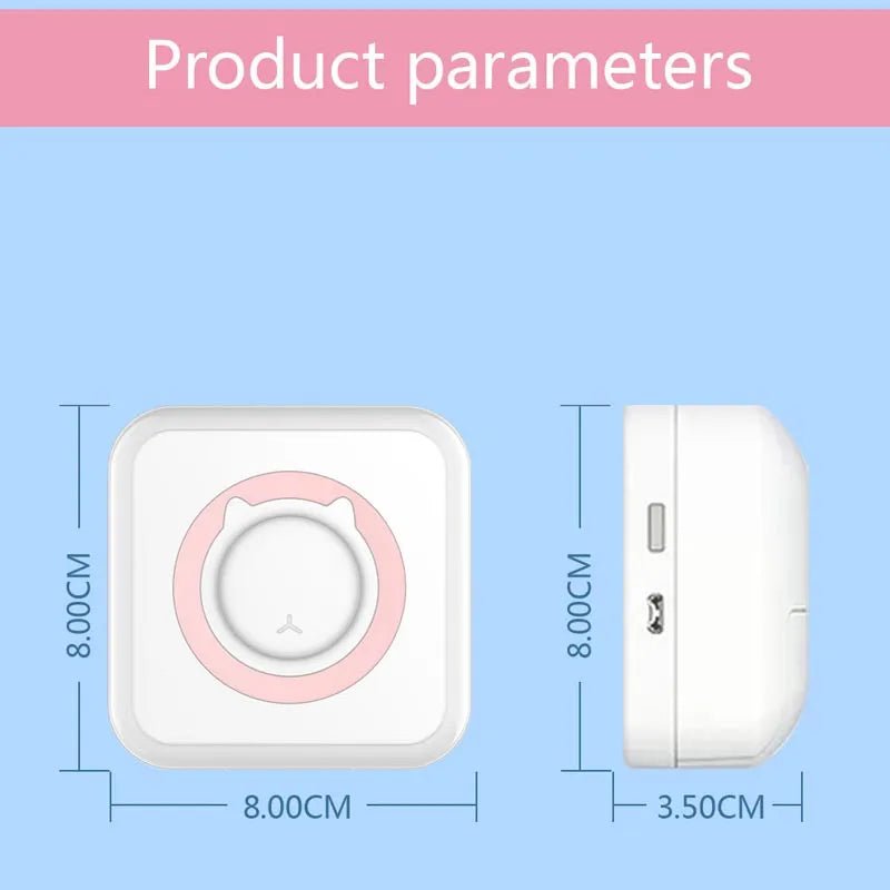 Storazone Portable Mini Thermal Printer Wirelessly BT 203dpi Photo Label Memo Wrong Question Printing With USB Cable Imprimante Portable