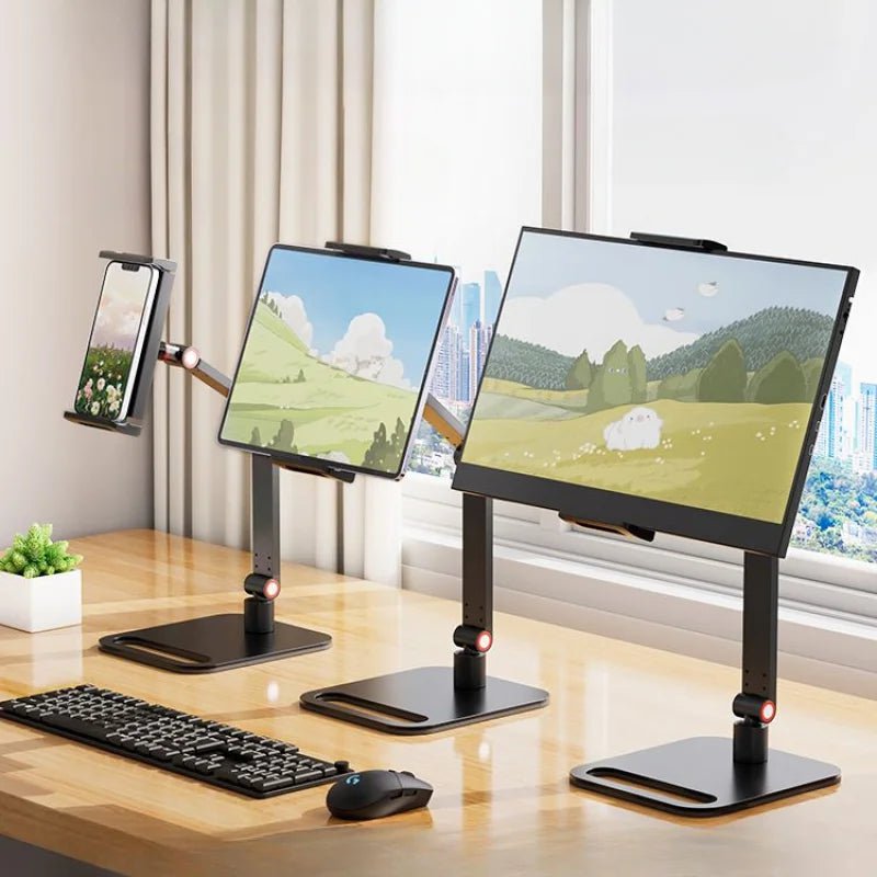 Storazone Portable Monitor Holder for 12-17.3 Inch Screen No Drilling Vesa Phone Adjustable Laptop Gaming Expandable Desktop Clamp Stand