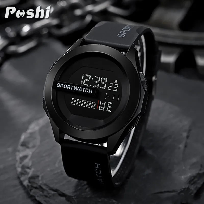 Storazone POSHI Sport Watch for Man Luxury Digital Wristwatch Stopwatch Luminous with Date Week Original Waterproof Clock free shipping