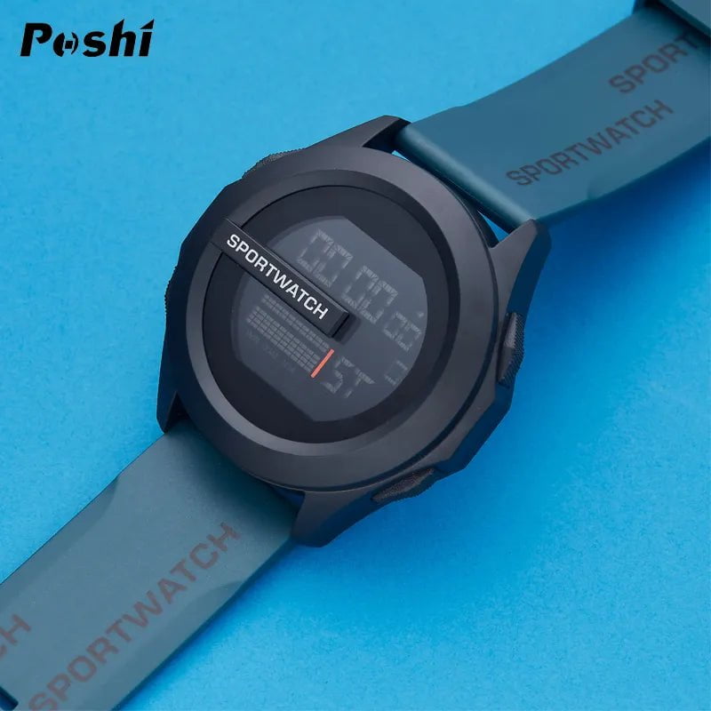 Storazone POSHI Sport Watch for Man Luxury Digital Wristwatch Stopwatch Luminous with Date Week Original Waterproof Clock free shipping