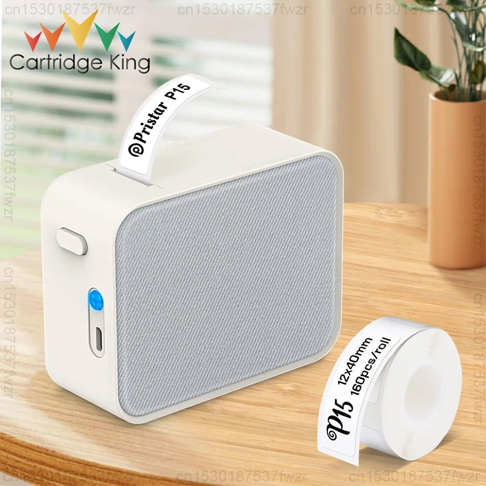 Storazone Printer Color 4 P15 Thermal Label Printer Similar as D11 D110 D101 Mini Label Maker Portable Sticker Label Machine or 3PK-6PK 12mm Label Paper