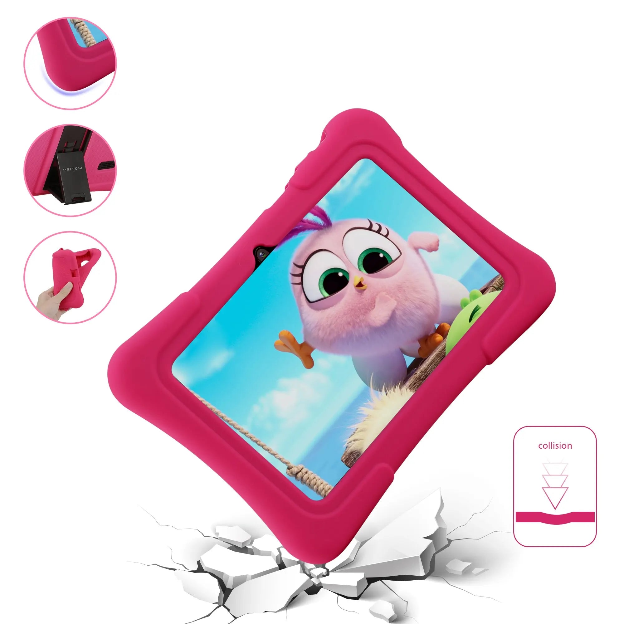 Storazone PRITOM 7 Inch Kids Tablet Quad Core Android 10 32GB WiFi Bluetooth Educational Software Installed