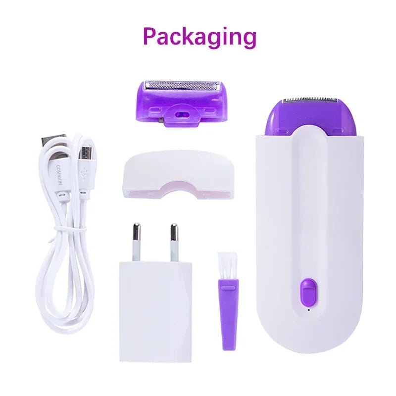 Storazone Professional Painless Hair Removal Kit Laser Touch Epilator USB Rechargeable Women Body Face Leg Bikini Hand Shaver Hair Remover