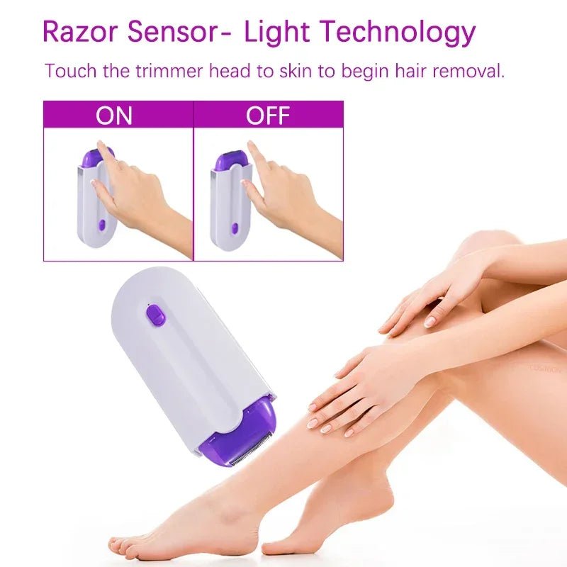 Storazone Professional Painless Hair Removal Kit Laser Touch Epilator USB Rechargeable Women Body Face Leg Bikini Hand Shaver Hair Remover