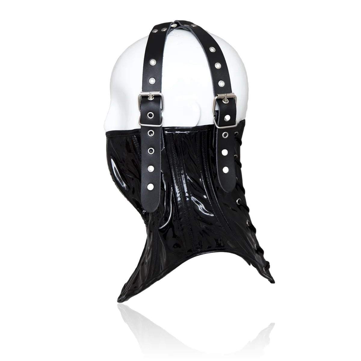 Storazone PU Leather Head Harness Neck Corset Collar Bondage Adjustable Belts Fetish Face Mask Restraint Adult Game Sex Toys