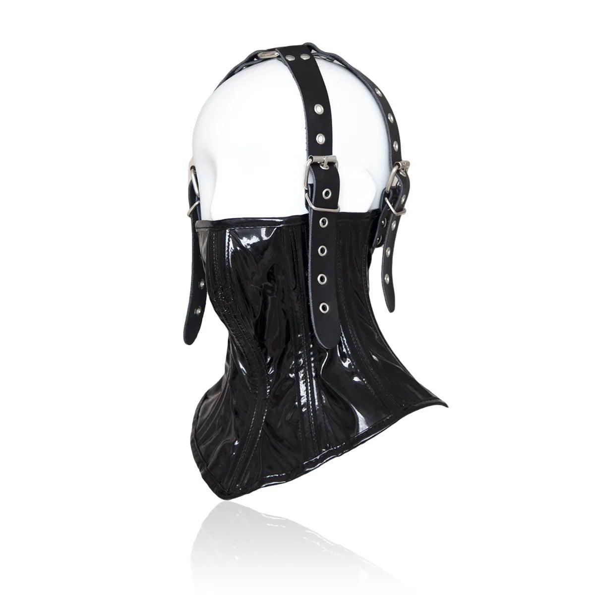 Storazone PU Leather Head Harness Neck Corset Collar Bondage Adjustable Belts Fetish Face Mask Restraint Adult Game Sex Toys