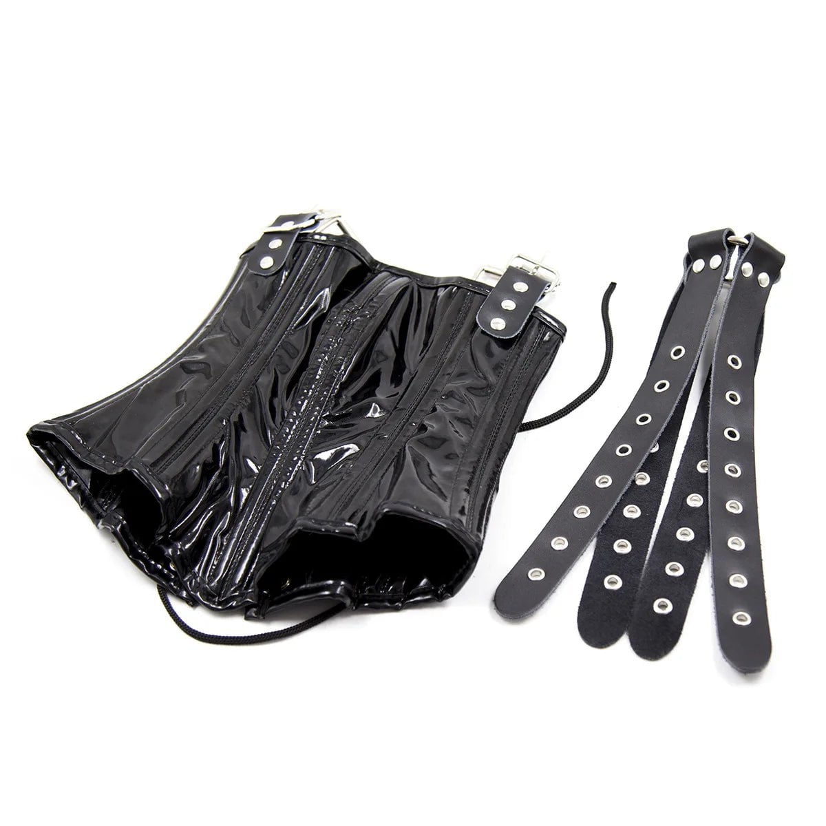 Storazone PU Leather Head Harness Neck Corset Collar Bondage Adjustable Belts Fetish Face Mask Restraint Adult Game Sex Toys