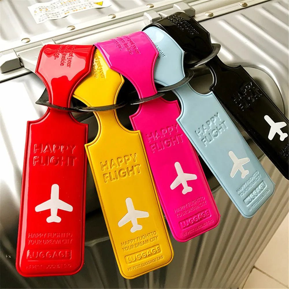 Storazone PU Leather Luggage Tag Creative Baggage Silica Gel Suitcase ID Addres Holder Boarding Tags Portable Label Travel Accessories