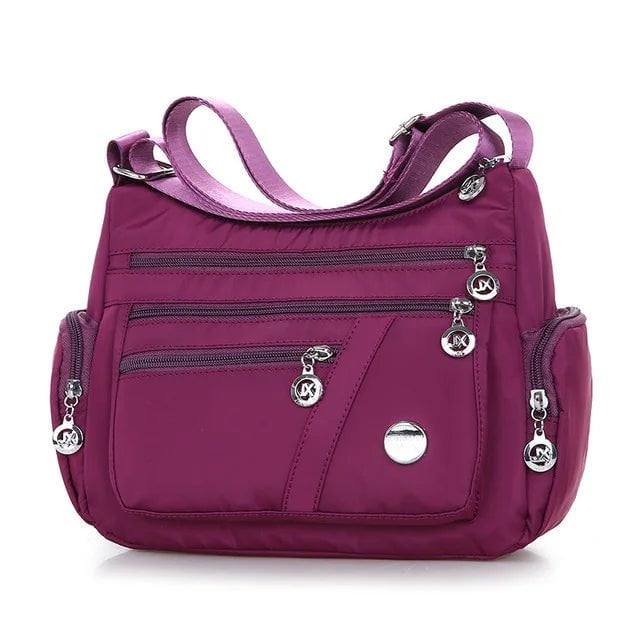 Storazone purple / 27x11x20cm Yogodlns Oxford Waterproof Shoulder Bag Women Casual Crossbody Bag Multifunction Shopping Handbag Large Capacity Messenger Bag