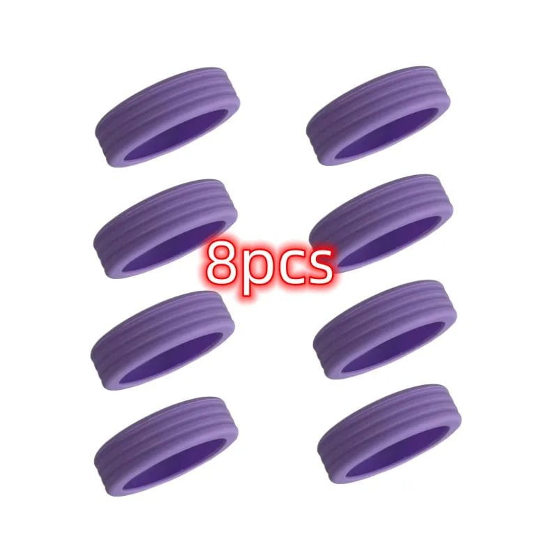 Storazone PURPLE 8Pcs Silicone Wheels Protector For Luggage Reduce Noise Travel Luggage Suitcase Wheels Cover Castor Sleeve Luggage Accessories