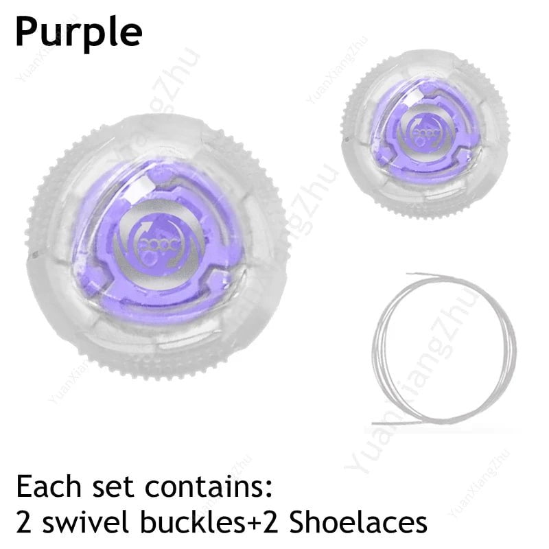 Storazone Purple / CHINA New Automatic Laces Sneakers Swivel Buckle Shoelaces Without ties Adults Kids Lazy No Tie Shoe laces Shoe Accessories 1Pair