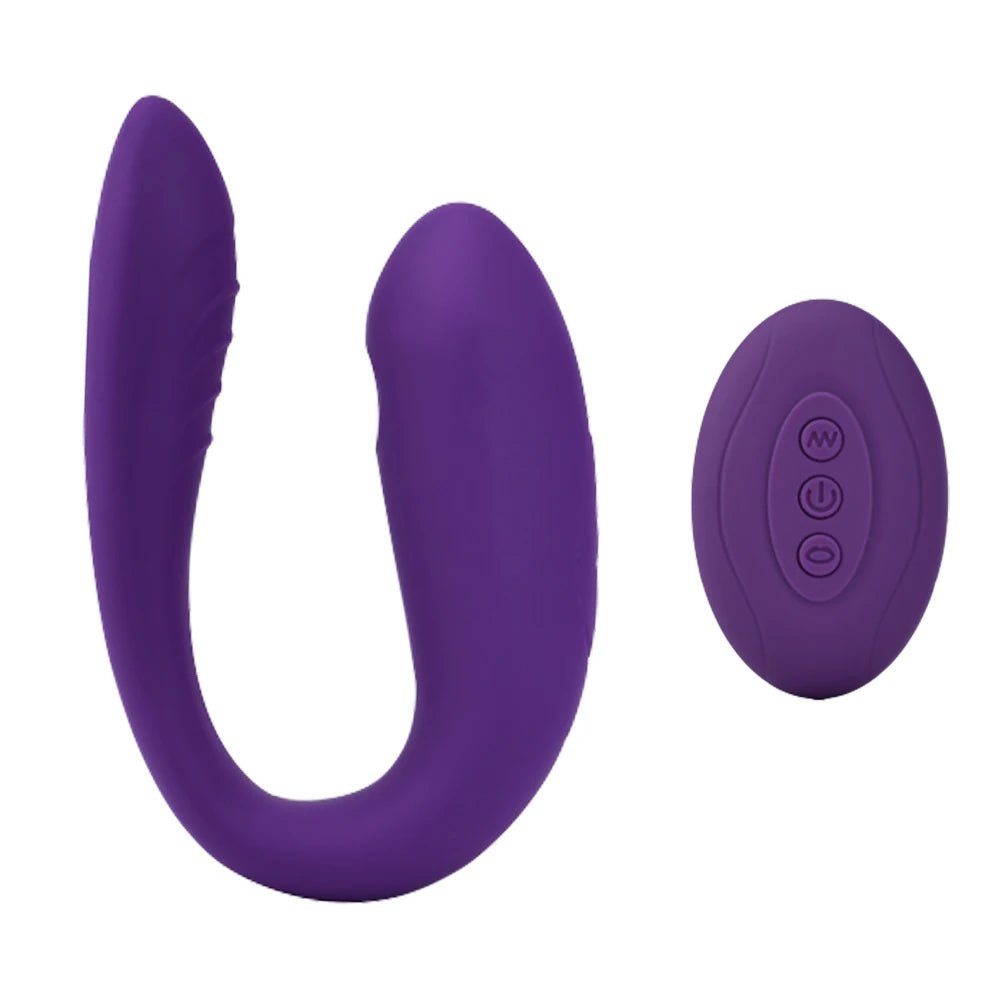 Storazone PURPLE / CHINA Vagina Sucking Vibrator For Couples U Shape Bendable G-spot Vibrator Clitoris Sucker Female Masturbation Erotic Toys for Adults