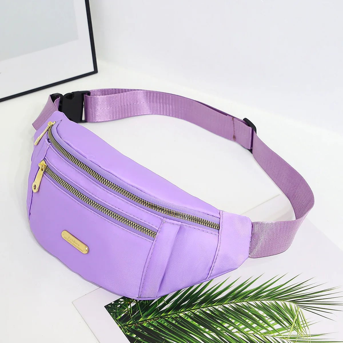 Storazone Purple Fanny Packs Waist Pack for Women, Waterproof Waist Bag with Adjustable Strap for Travel Sports Running