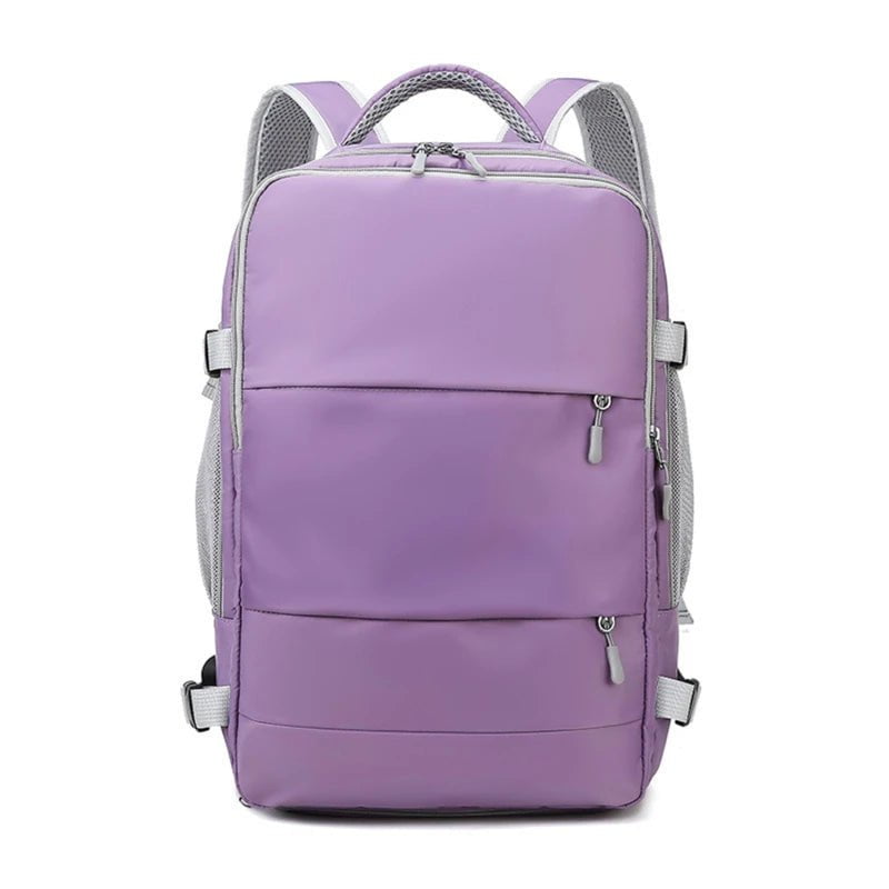 Storazone Purple Travel Backpack Women Large Capacity Waterproof Anti-Theft Casual Daypack Bag with Luggage Strap & USB Charging Port Backpacks