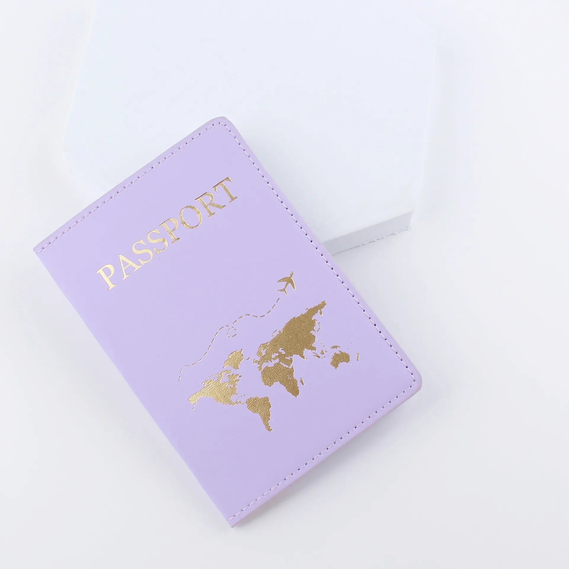 Storazone purple1 New Simple Fashion Passport Cover World Thin Slim Travel Passport Holder Wallet Gift PU Leather Card Case Cover Unisex