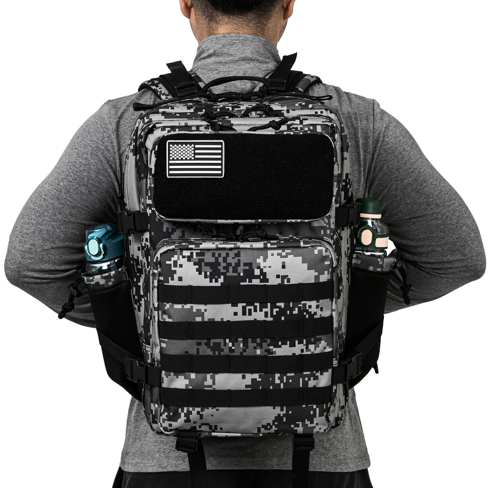 Storazone QT&QY 50L Military Tactical Backpack Army Bag Hunting MOLLE Backpack GYM For Men EDC Outdoor Hiking Rucksack Witch Bottle Holder