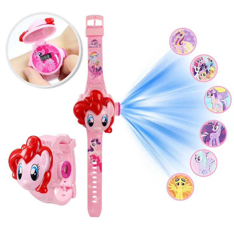 Storazone R Kid Cartoon Cool Ptojectio Watch Boy Unicorn Princess  Flash Electronic Digital Student Toy Clock
