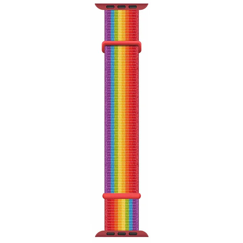 Storazone Rainbow / 38mm 40mm 41mm Nylon Strap For Apple Watch Band Ultra 9 8 7 SE 6 5 3 38MM 42MM 40MM 44MM smartwatch Accessorie bracelet iWatch serie 45MM 41MM