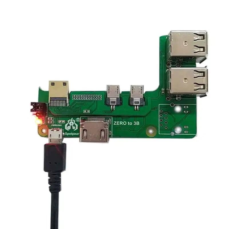 Storazone Raspberry Pi Zero 2w to 3B/4B interface adapter Zero to Pi3/Pi4 Expansion Board Zero Pi0 USB HUB RJ45 HAT