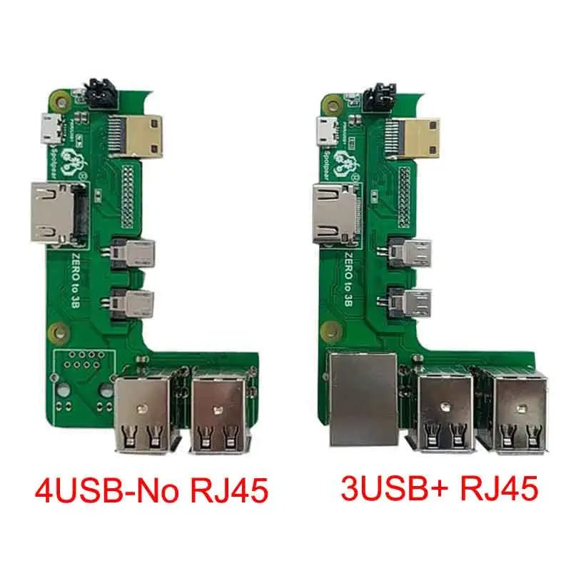 Storazone Raspberry Pi Zero 2w to 3B/4B interface adapter Zero to Pi3/Pi4 Expansion Board Zero Pi0 USB HUB RJ45 HAT