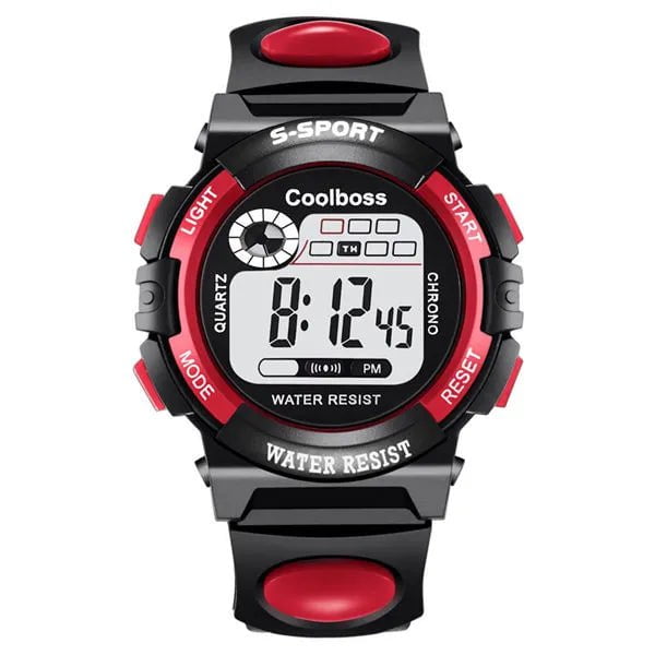 Storazone Red 1 Electronic Watch For Boys Girls Children Luminous Dial Military Sport Watches for Kids Waterproof Multi-function Digital Watch
